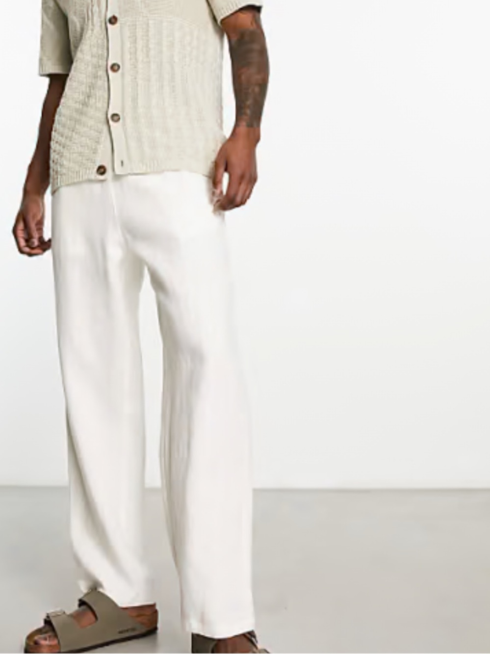 Men's Weekday Sweden Relaxed Linen Pants NEW Sz sm ASOS